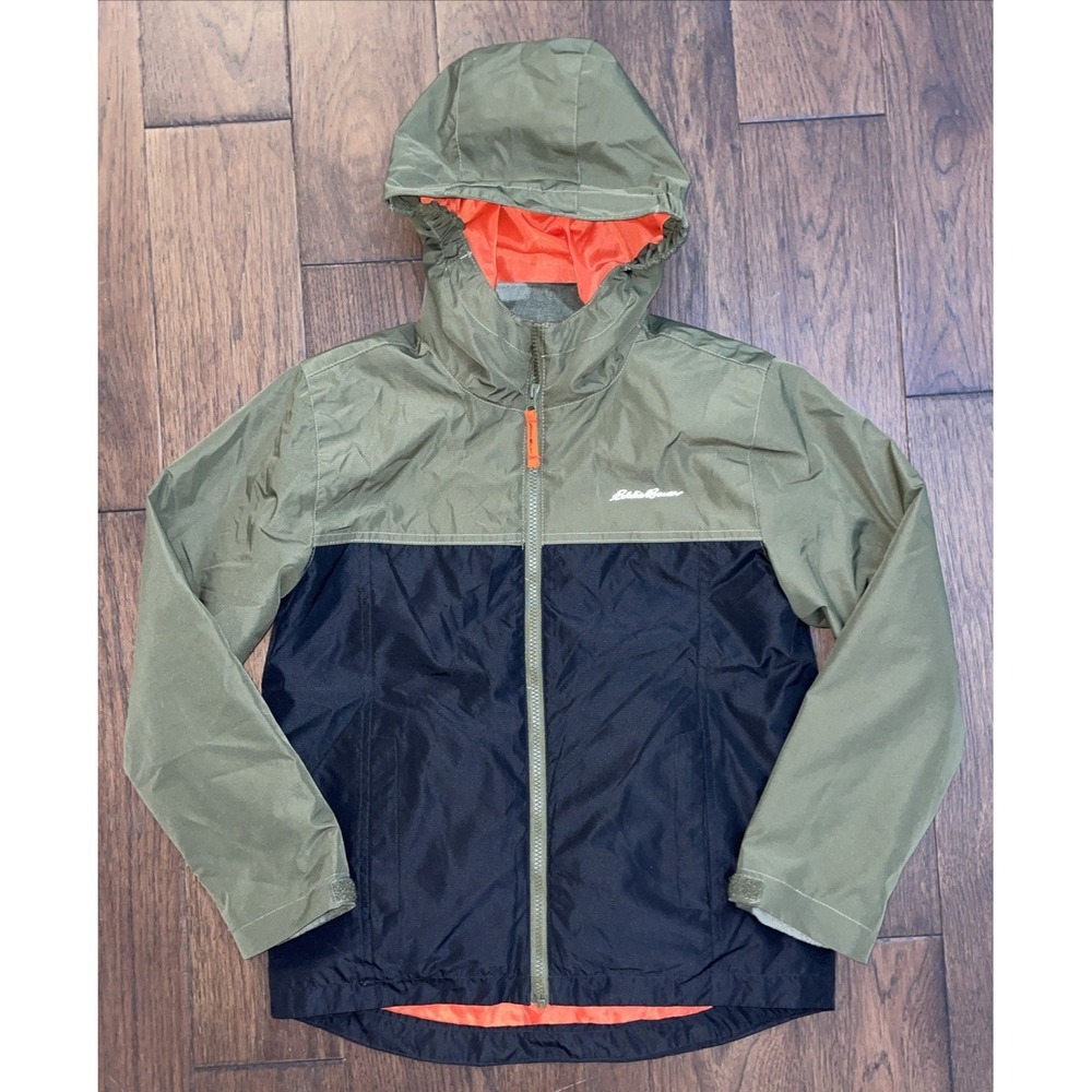 Eddie Bauer Youth Boys Lone Peak Coat Green Black Camo Size M (10-12)